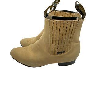 El Caporal Boots Dapper Men's Tan/Yellow Almond Toe Pull On Suede size M8 W10